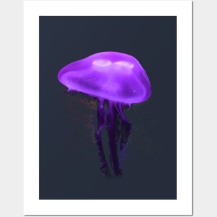 Violet Electric Jellyfish Posters and Art